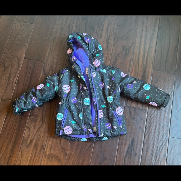 Cat & Jack Winter Space and Stars Jacket with zip in Jacket Size 3 T